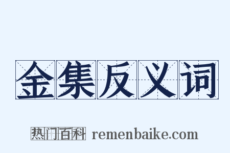 金集反义词是什么意思的图片